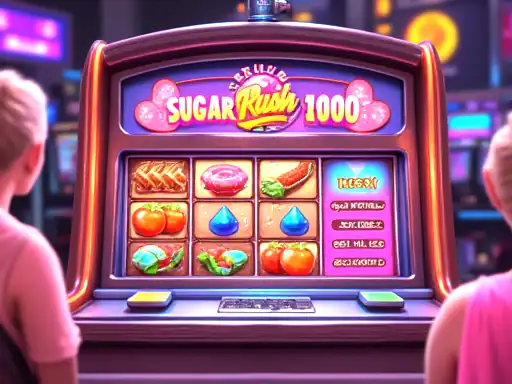 Sugar Rush 1000 pokie artwork at Malina Casino